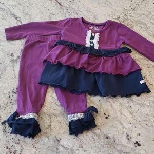 Ruffle butts matching set